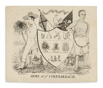 (CIVIL WAR--PRINTS.) Tilley, H.H., engraver; after Gwinn Harris Heap. Arms of ye Confederacie.